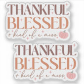 おもしろい感謝賛美と一種の混乱引用文 シール (正面)