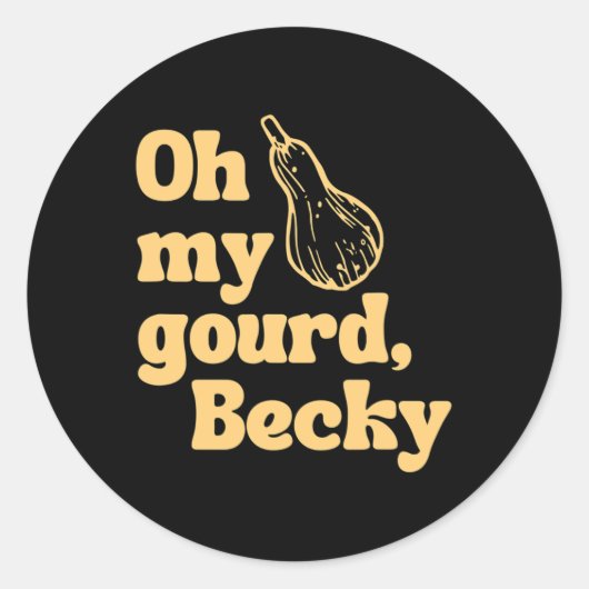 おもしろい感謝 ラウンドシール (正面)