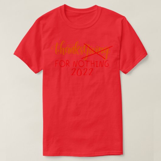 おもしろい感謝 Tシャツ (デザイン正面)