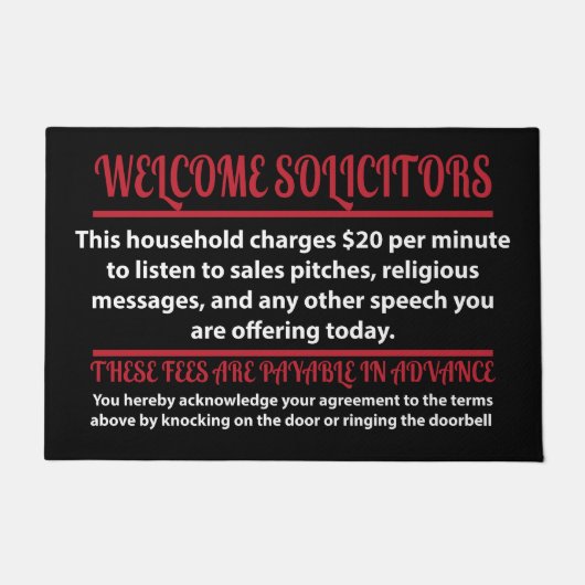 おもしろい懇願の歓迎された懇願者無し ドアマット (正面)