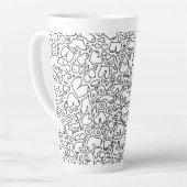 おもしろい成乳房パターン カフェラテマグ (左アングル)