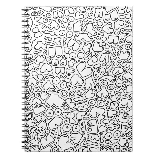 おもしろい成乳房パターン ノートブック (正面)