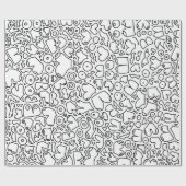 おもしろい成乳房パターン ラッピングペーパー (フラット)