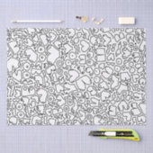 おもしろい成乳房パターン 薄葉紙 (クラフト)