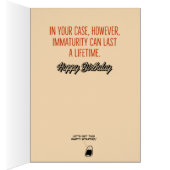 「おもしろい我々は若い一度だ」誕生日カード (内側 (右))