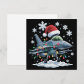 おもしろい戦闘機 軍事 クリスマス ホリデー Xmas (正面/裏面)