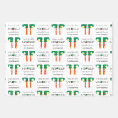 おもしろい手作りギフトの小妖精や小人名で作った ラッピングペーパーシート (正面3)