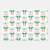 おもしろい手作りギフトの小妖精や小人名で作った ラッピングペーパーシート (正面2)