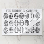 おもしろい手描きイースターエッグの着色ページ ペーパーパッド (折り畳み)