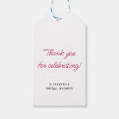 おもしろい手描きカクテルパターンブライダルシャワー ギフトタグ (正面)