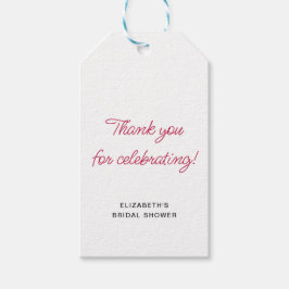 おもしろい手描きカクテルパターンブライダルシャワー ギフトタグ