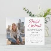 おもしろい手描きカクテルフォトブライダルシャワーパーティー 招待状 (スタンド正面)