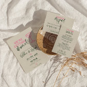 おもしろい手書きお洒落パステルサマー結婚ズ 招待状