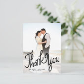 おもしろい手書きカスタムありがとうはがき ポストカード (スタンド正面)