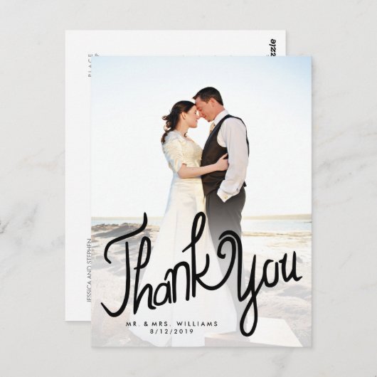 おもしろい手書きカスタムありがとうはがき ポストカード (正面/裏面)