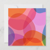 おもしろい手書きカラフルサプライズパーティー誕生日 招待状 (裏面)