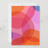 おもしろい手書きカラフル卒業モダンパーティー 招待状 (裏面)