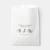 おもしろい手書き抽選チケット結婚式の引き出物バッグ フェイバーバッグ (正面)