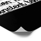 おもしろい手書き私は古代読の文字 ポスター (角)