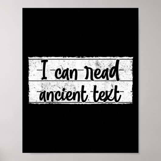 おもしろい手書き私は古代読の文字 ポスター (正面)