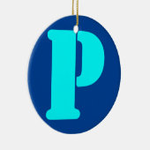 おもしろい手紙Pアルファベット先生幼稚園  セラミックオーナメント (右)
