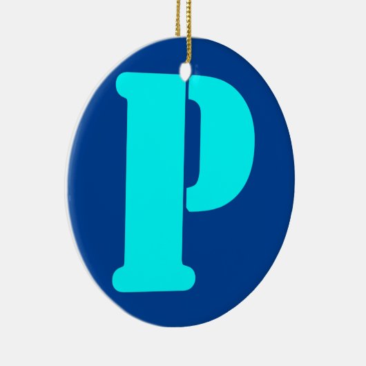 おもしろい手紙Pアルファベット先生幼稚園  セラミックオーナメント (右)