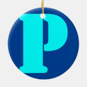 おもしろい手紙Pアルファベット先生幼稚園  セラミックオーナメント (裏面)