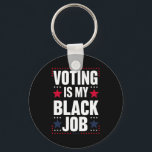 おもしろい投票は私の黒い仕事ヴィンテージ キーホルダー<br><div class="desc">おもしろい投票は私の黒い仕事ヴィンテージ</div>