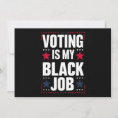 おもしろい投票は私の黒い仕事ヴィンテージ 招待状 (正面)