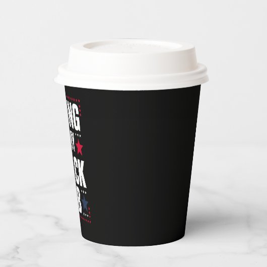 おもしろい投票は私の黒い仕事ヴィンテージ 紙コップ (左)