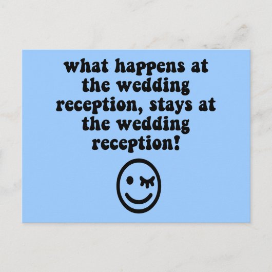 おもしろい披露宴 ポストカード (正面)