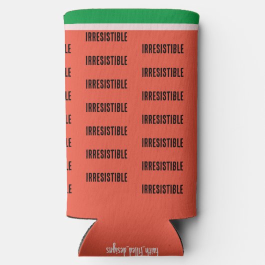 「おもしろい抵抗し難い」スイカのサマーパーティーの好意 スリム缶クーラー (裏面)