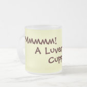 おもしろい押韻スラングお茶の飲み文字スローガンデザイン フロストグラスマグカップ (正面左)