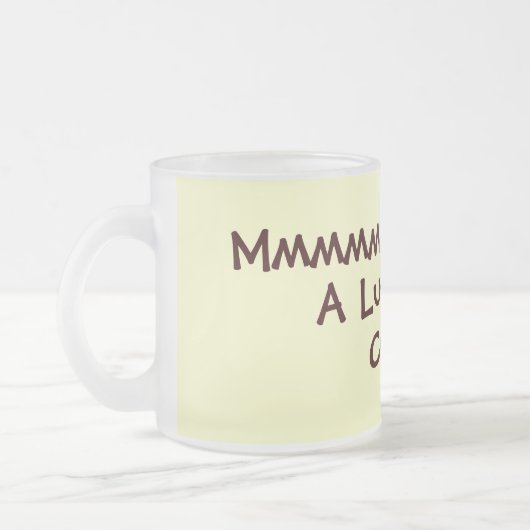 おもしろい押韻スラングお茶の飲み文字スローガンデザイン フロストグラスマグカップ (左)