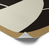 おもしろい抽象芸術ストライプのスネーク自然ブラウン中立 ポスター (角)