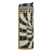 おもしろい抽象芸術ストライプのスネーク(茶色のニュートラルトーン) タンブラー (回転左)