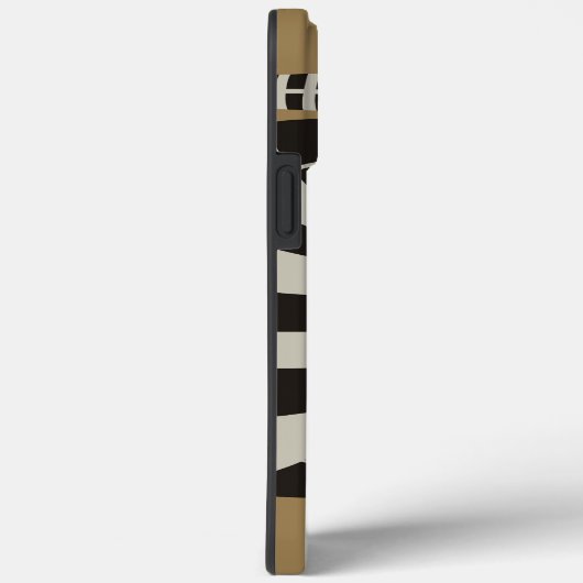 おもしろい抽象芸術ストライプのスネーク(茶色のニュートラルトーン) Case-Mate iPhoneケース (裏面 / 右)