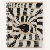 おもしろい抽象芸術ストライプのバンドスネーク |ヘビ愛好家 ノートブック (正面)