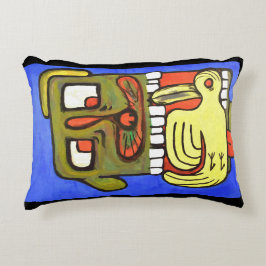 おもしろい抽象芸術ドッグ顔 アクセントクッション