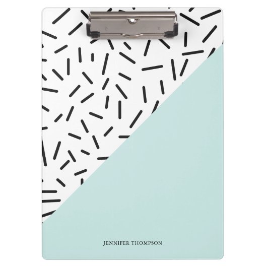 おもしろい抽象芸術パタパーソナライズされたーン クリップボード (正面)