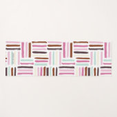 おもしろい抽象芸術パターン ヨガマット (正面(横))