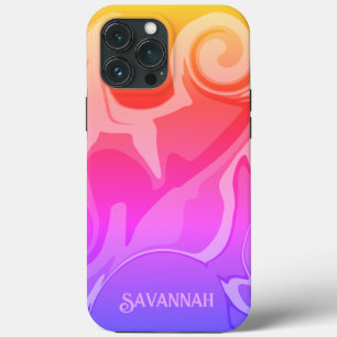 おもしろい抽象芸術レインボーインスピレーションiPhoneケース iPhone 13 Pro Maxケース