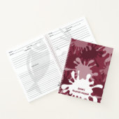 おもしろい抽象芸術レッド絵画（ばちゃばちゃ）跳ねるの名前レシピ ノートブック (内部)