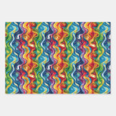 おもしろい抽象芸術愛好家パーティータイル ラッピングペーパーシート (正面3)