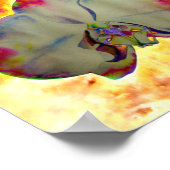 おもしろい抽象芸術熱帯性フローラ亜寒蘭 ポスター (角)