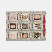 おもしろい指名手配ポスター、カスタム写真 フリースブランケット (正面(横))