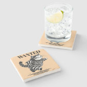 「おもしろい指名手配」ストーンコースター ストーンコースター (横)