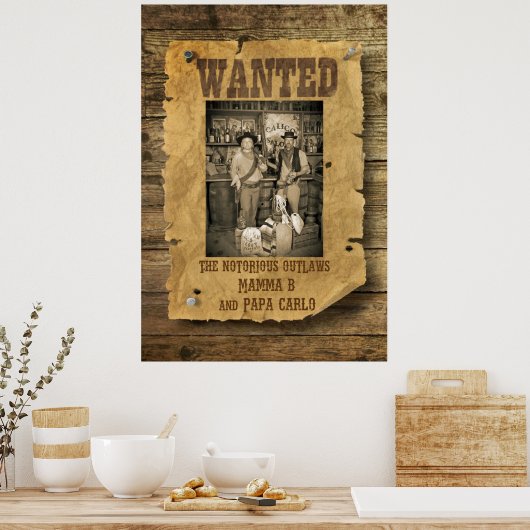 おもしろい指名手配! ポスター (キッチン)