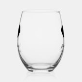 おもしろい指定ディンカーパーソナライズされたピックボール ステムなしワイングラス (左)