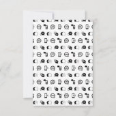 おもしろい携帯電話文字メッセージカスタムングBG COLOR 出欠カード (正面)